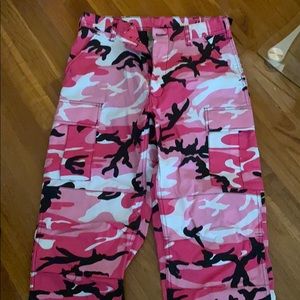 Pink cargo pants